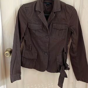 Express dark brown belted women’s jacket